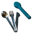 Hot Sale Portable Stainless Steel Flatware Set Knife Fork Spoon Chopsticks Camping Travel Cutlery Set with Silicone Case