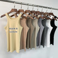 High Quality Lady'S Tank Tops Rib Knit Crop Tank Tops Blank Custom Design Solid Ribbed Tank Top for Women