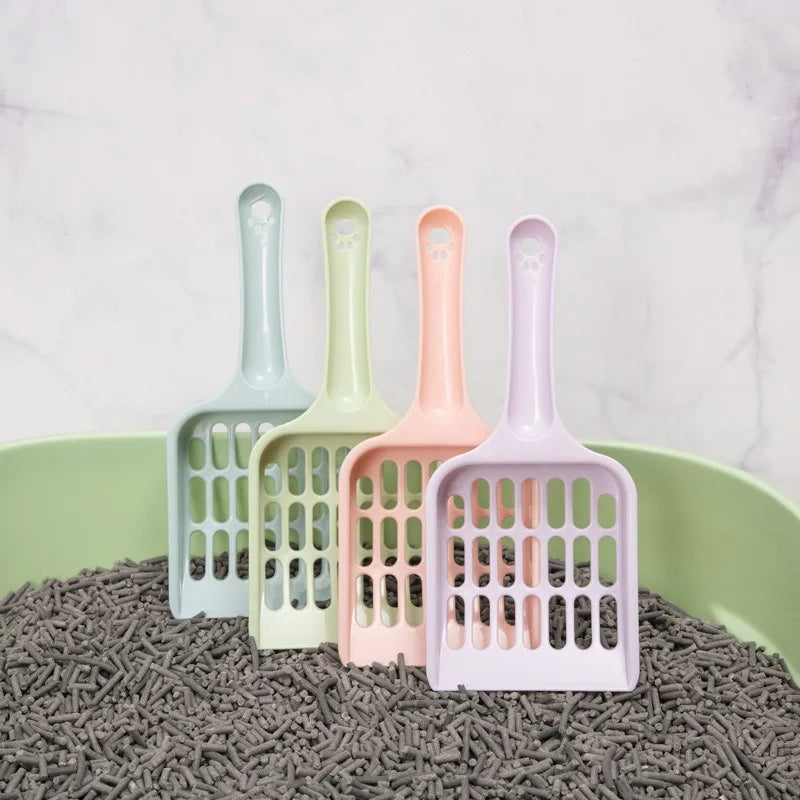Factory Direct Eco-Friendly Pet Cleaning Supplies Plastic Cat Litter Shovel with Fine Holes Poop Scooper for Cats and Dogs