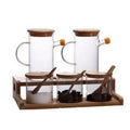 High Borosilicate Glass Handmade Eco-Friendly Durable Household Oil Pot Set Creative Cover Soy Sauce Seasoning Bottles Storage