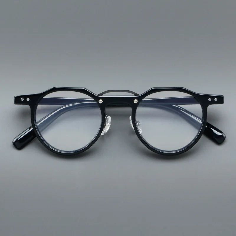 Men ACETATE Frame Eyewear Vintage Luxury Designer ACETATE Frame Clear Lens Glasses SQUARE Optical Glasses Eyeglasses