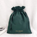 Personalized Eco Friendly Dark Green Cotton Drawstring Dust Bag for Pack Shoes Dust-proof Cotton Drawstring Storage Pouch Bag