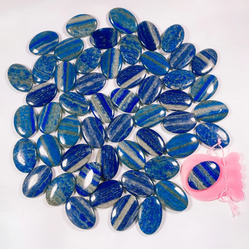 Hongzhuo Wholesale Spiritual Healing Crystal Lapis Lazuli Palm Stones for Healing