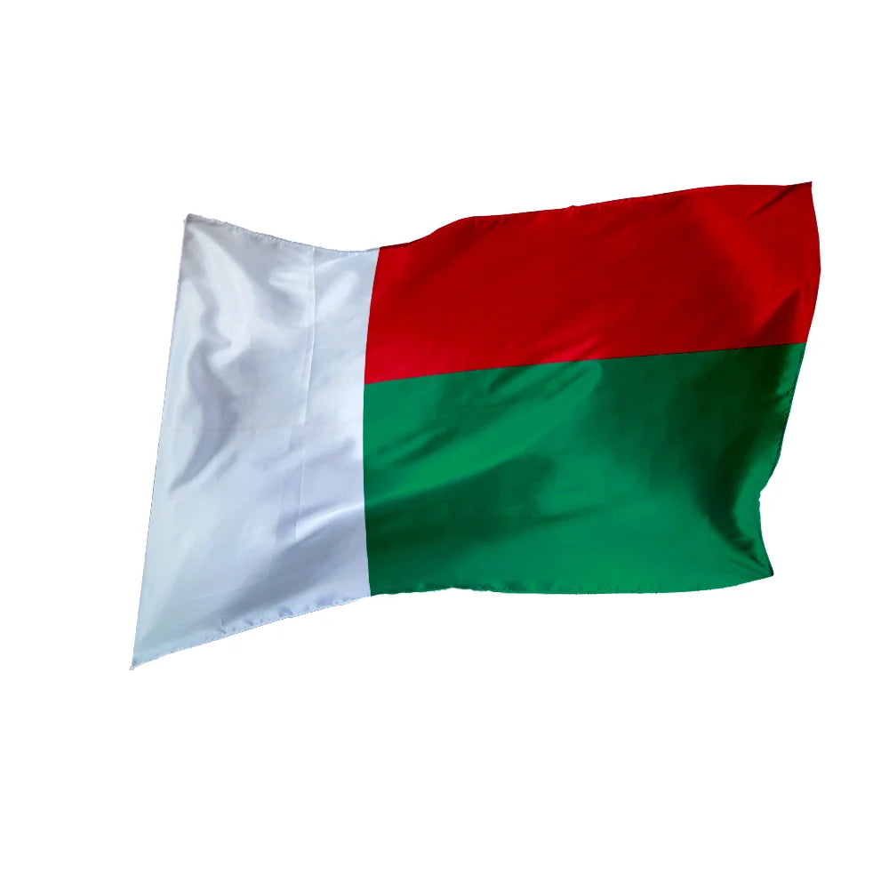 Promotional 100% Polyester Madagascar Flag Custom Outdoor Decoration with Double Side Digital Printing Personalized Banderas