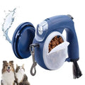 5 in 1 Custom Multifunctional Dog Leash Collar Set Waterproof Nylon Automatic LED Retractable Feature Poop Bag Decorated Ribbons
