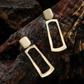 TongLing European Exaggerated Non-Piercing Earring Vintage square Geometric Clip-on Earring for Women Girl Daily Accessories