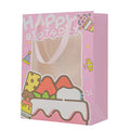 Spot Cartoon Cute Souvenir Packaging Bag Birthday Cake Gift Transparent PVC Window Handbag Children's Holiday Gift Bag