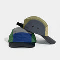 Custom logo Breathable Laser Cut Perforated Outdoor Two Tone Color Nylon 5 Panel Cap Hats Sun Protection for Running Hiking Cap