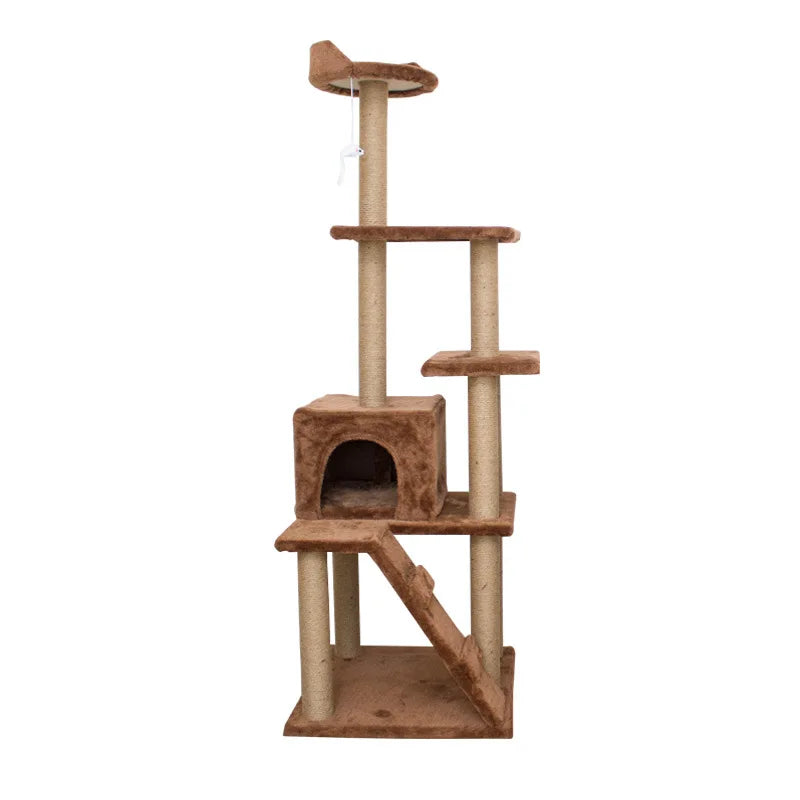 Hot Sale Custom Comfortable Luxury Tall 5 Layers Large Cat Tree Scratcher Tower with Scratching Posts Cat Tree Tower