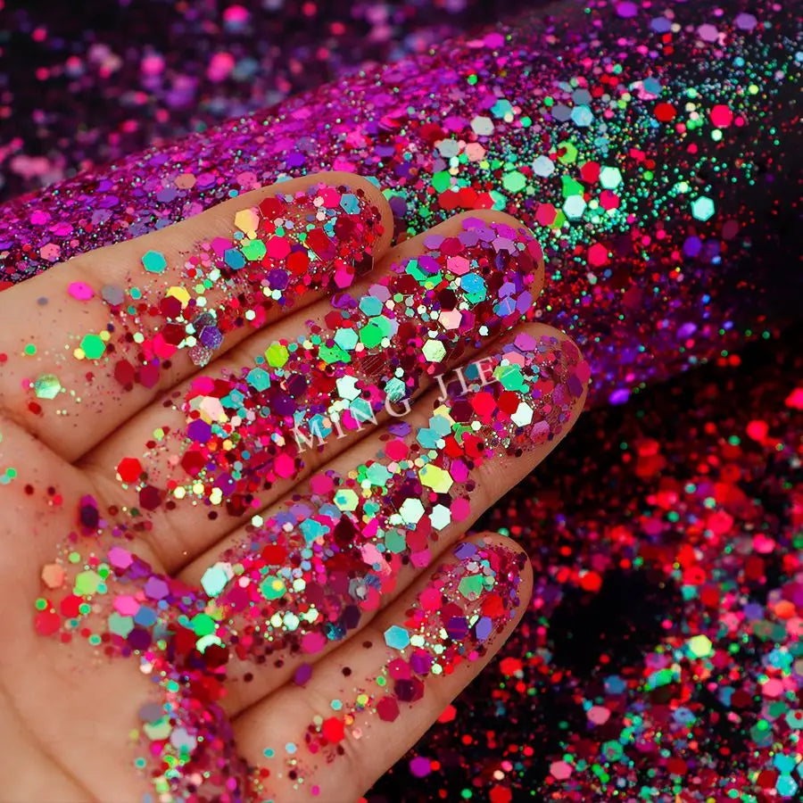 New Bulk Shaped Chameleon Glitter 1KG MOQ Holographic Color Shifting Nail & Hair Polish for Tumbler Crafts Packaging in Bags