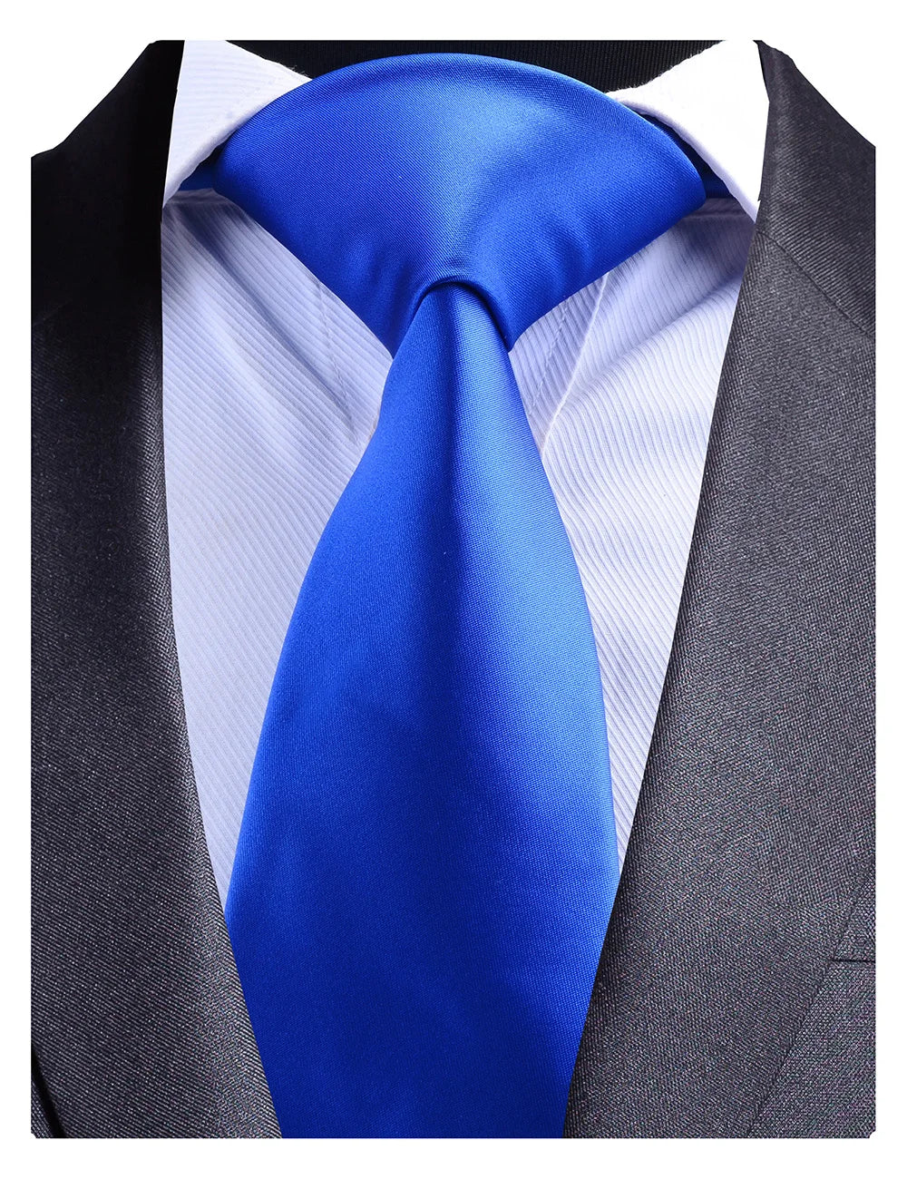 Wholesale Ties Men Custom Logo Classic Plain 8cm Polyester Silk Woven Solid Color Necktie Waterproof