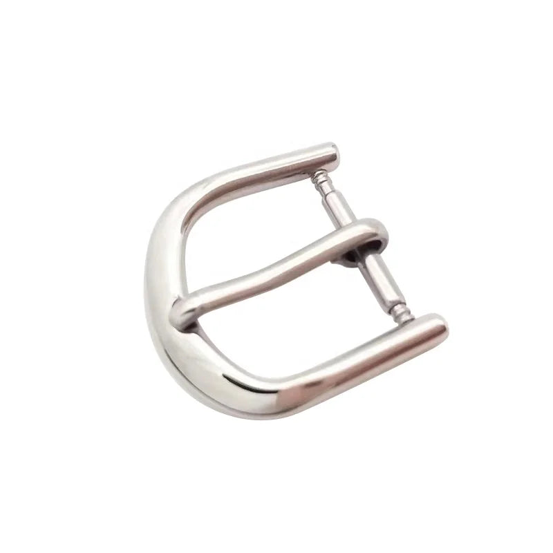 High-quality Silver Polished Brushed 304 Stainless Steel Watch Band Buckle 8 10 12 14 16 18 20mm With 1.7mm Tongue