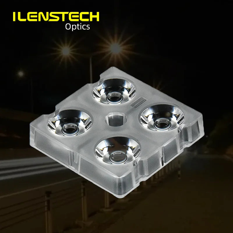 Street Light Lens Ilenstech 10 Degree 2x2 Module Lens Acrylic Led Lens for High Mast Lighting / Led Optics