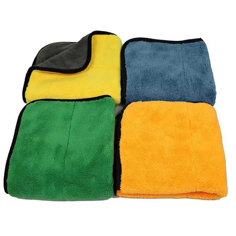 Wholesale Soft Quick-Dry Knitted Edgeless Microfiber Car Cleaning Towels 30x40CM 600GSM