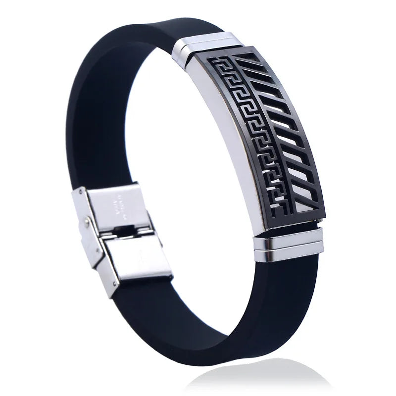 Cuff Bangle Discount Cheap Fashion Jewellery Manufacturer Fine Bracelet Silicone Custom Rubber Wristbands for Cool Boys