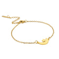 Stainless Steel Cute Moon Star Shape Pendant Bracelet Jewelry Gift for Women Anniversary Mother's Day