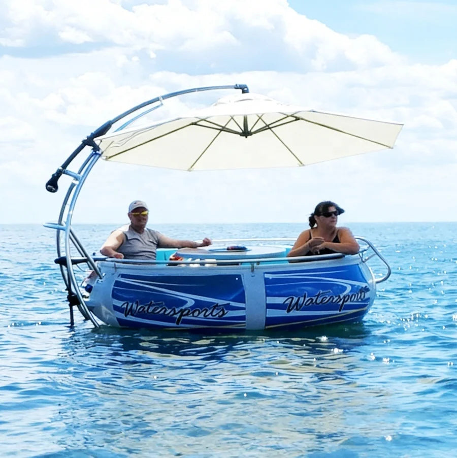 Floating Electric Grill Barbecue Bbq Donut Leisure Boat(for 6-8 People) Lldpe Ten Person Bbq Grill Gas for Boat Marine Mount