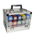 JIAYI Casino Custom for Monte Carlo Clay 1000pcs Cash Game Baccarat Poker Chips Sets Acrylic Box 600 10 Colors 14g 40mm