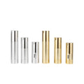 Luxury Airless Pump Bottle Shiny Brushed Gold Metal Serum Vacuum Container U-Type Skincare 15ML 30ML 50ML Airless Lotion Bottles