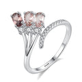 Fine Jewelry 925 Sterling Silver Gradient Colors Gemstone Fashion Luxury Diamond Rings for Women