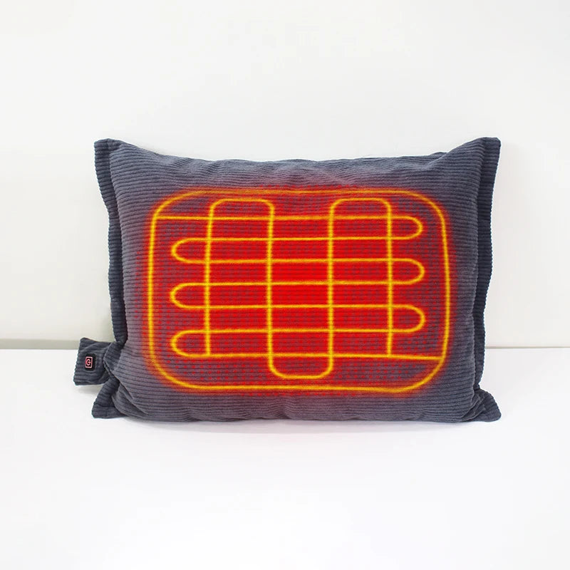 USB Powered Wireless Heated Pillow Back Cushion for Outdoor Heating With Power Bank Compatibility