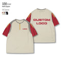 Half-Zip Sports 150 GSM Quick-Drying Breathable Knitted Mesh Fabric Custom OEM 100% Polyester Men's T-Shirt with Short Sleeves