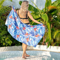 Factory Price Wholesale Custom Printed Logo Light Weight Dry Fast Sand Free Microfiber Beach Towels and Beach Blankets