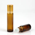 Empty Glass Roll Perfume Oil Scents Aromatherapy Bottle 5ml 10ml Amber Blue Transparent Glass Ball Bottle