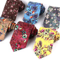 Vintage Printing Ties Men's Neckties Floral Tie for Wedding Classic Suits Flower Print Neck Ties Cravat