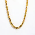 Fenny Wholesale 18K PVD Plated Waterproof&Tarnish Free Chunky Solid Rope Chain Stainless Steel Necklace for Women