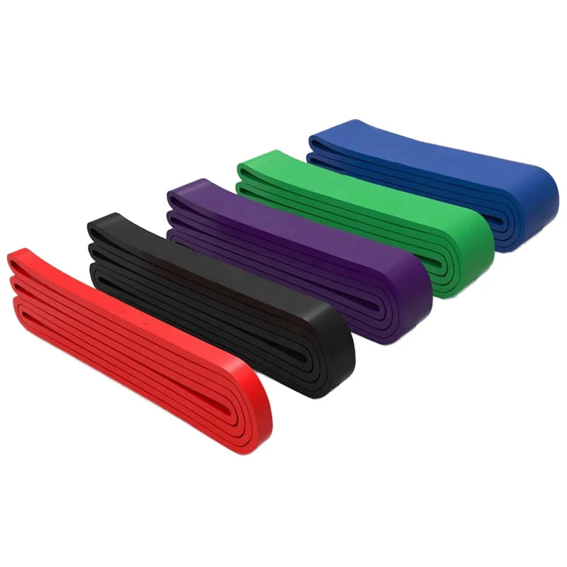 Durable Home Fitness Workout Bands Set Latex Elastic Stretch Pull Assist Power Gym Resistance Training Exercise Bands