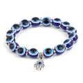 Turkish Blue Devil Eye Palm Bracelet Resin Bangles Friendship Bracelets Resin Beads Chain Eyes Jewelry Bracelets for Women Men