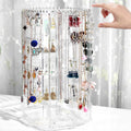 Acrylic Transparent Jewelry Earrings Display Rotating Multi-storey Mall Counter Desktop Earrings Necklace Organizer Organizer