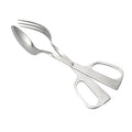 Stainless Steel Eco-friendly Kitchen Tongs with Customized Logo for Restaurant Buffet Serving Cake Bread Salad Fork Catering Use