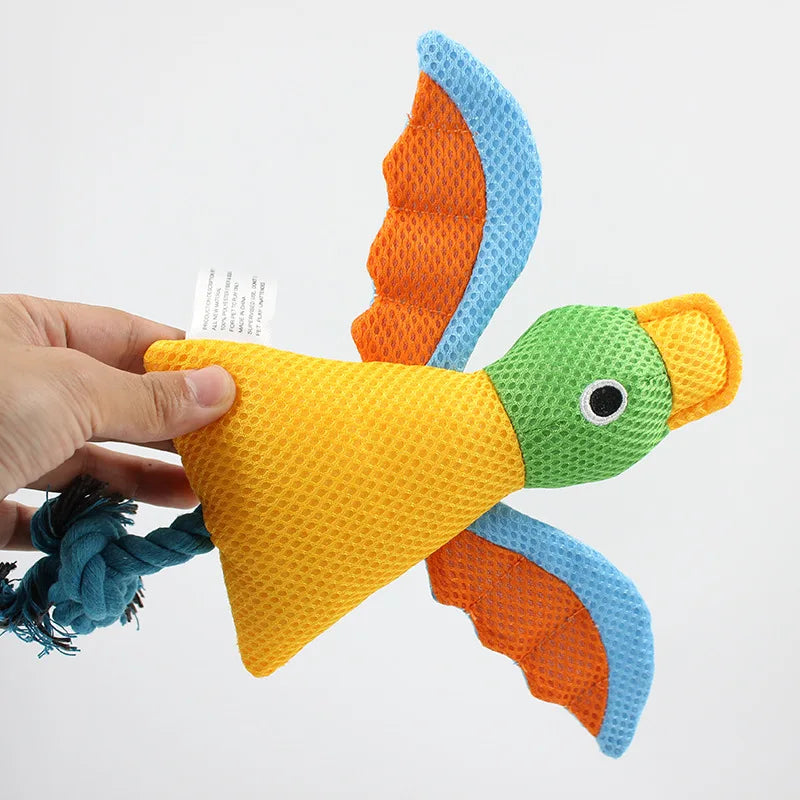 Cotton Pet Soothing Plush Toy Strong Physique Knotted Geese for Dogs and Cats Funny Teeth Cleaning Gnawing Toys