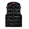 Hot Selling Winter Warm Sleeveless Gilet Bubble Jackets Custom Shiny Hoodie Puffer Vest for Men