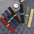Hotsale Cotton Sailcloth Quick Release 18 20 22mm Nylon Fabric Watch Band Dive Canvas Watch Straps Replacement With Holes Stitch