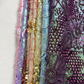 100% Polyester Floral Pattern Lace Embroidery Fabric Knitted Technique for Girls/Boys Wedding Dresses and Bags for Shoes