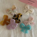 High Quality Acetate Bowknot Hair Pin Bows Solid Color Glossy Clips Colorful Cute Girls France Handmade Barrettes