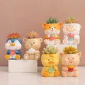 Creative Cartoon Animal Succulent Flowerpot Home Office Succulent Plant Resin Flowerpot