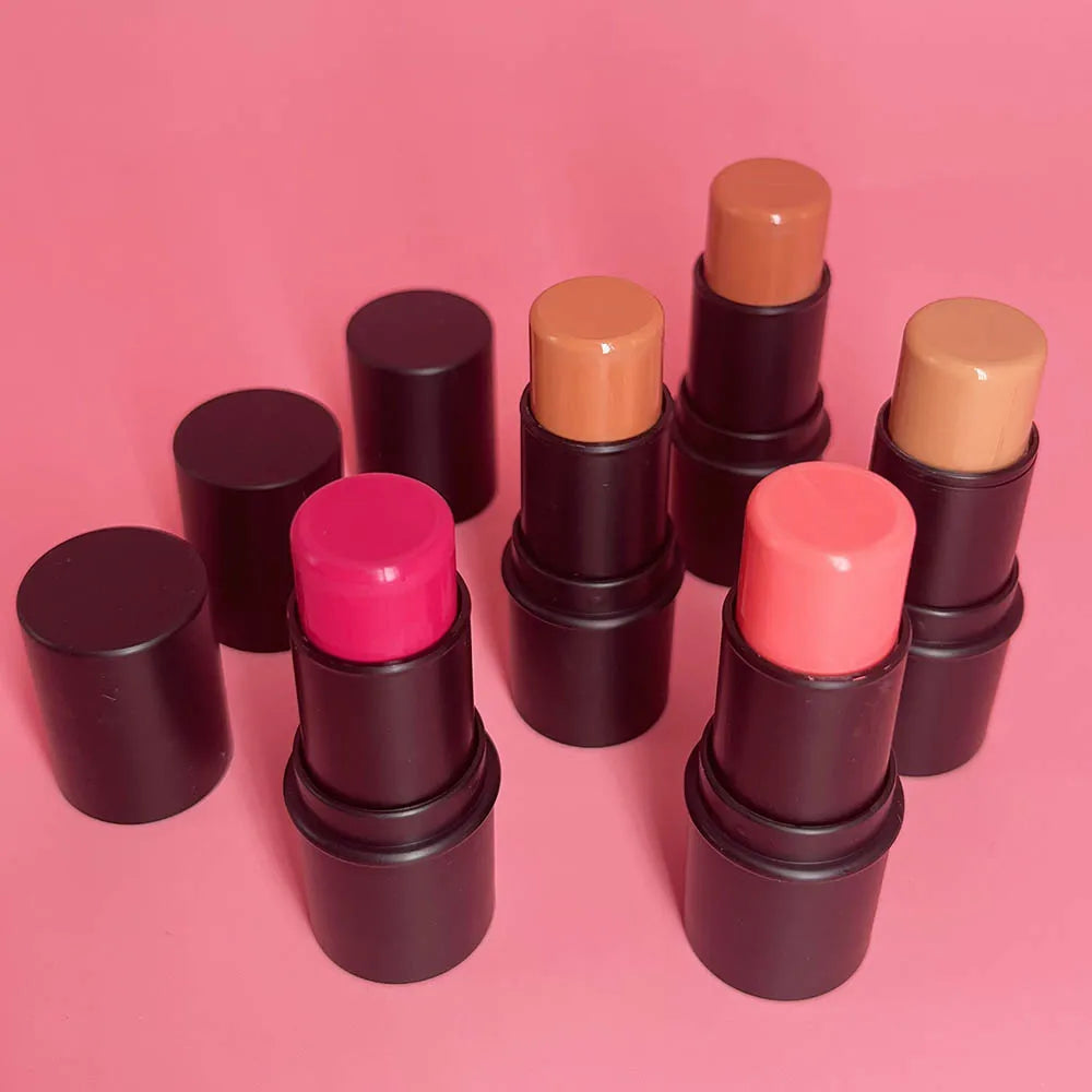 Private Label High Pigmented  Highlight Concealer Blush Sick Cheek Creamy Blush Vegan Cruelty Free Makeup Blush Stick