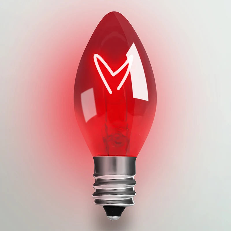 JAIYI Hot Sale C7 Strawberry LED Bulbs Outdoor Waterproof Energy-saving Environmental protection for Christmas Decoration Lights