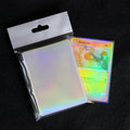 50 Count Double Clear Premium Thickness PP Holographic Card Sleeves Gravure Printing Rainbow Effect 66X91MM HOLOGRAPHIC DEFENDER