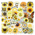 50PCS Beautiful Yellow Sun Flower You Are My Sunshine Vinyl  Laptop Stickers