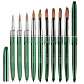 Best for Amazon 12 14 Kolinsky Acrylic Nail Brushes Professional Beauty Metal Handle Metallic Material