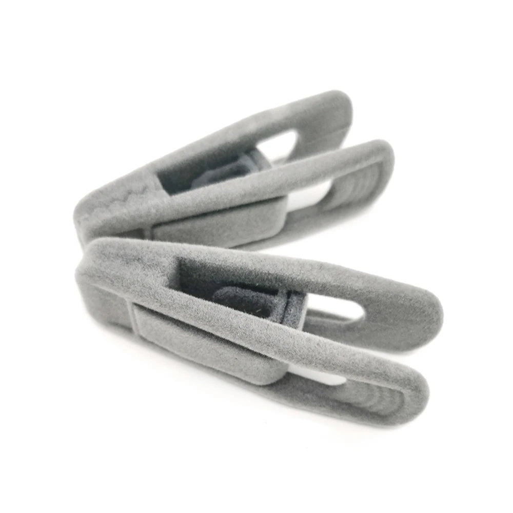 Strong Black Velvet Pants Hangers with Flexible Design Modern Slim-Line Clothes Flocked Clips for Wardrobe & Kitchen Storage