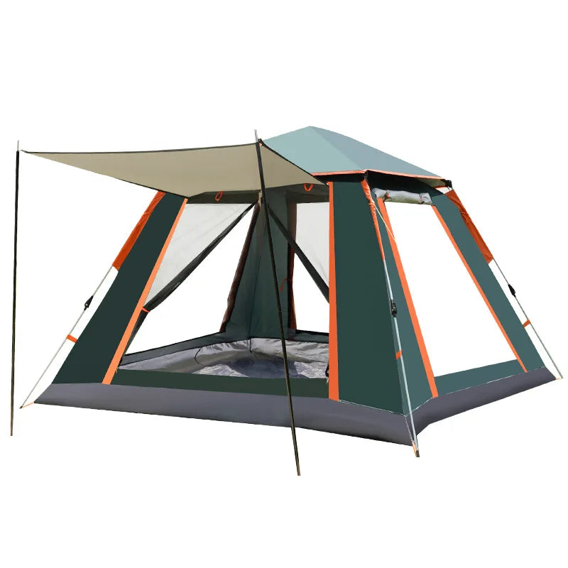 Outdoor 2-4 Person Waterproof Portable Camping Tent 210D Oxford Automatic Pop up Tent for Family or Couples Camping