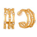 China Manufacturer Wholesale Quality Trendy Brands Stainless Steel 18K Gold Plated Earrings for Women
