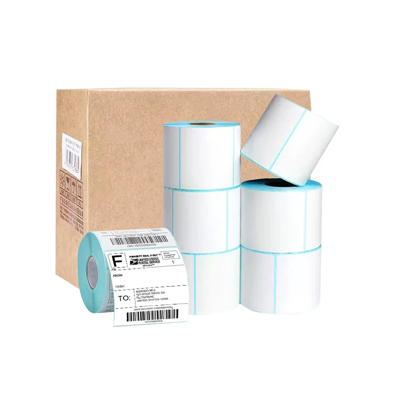 Direct Color Blank Jumbo Printed Transfer Transparent Shipping Roll 100 X 150 4x6 2x1 57x40 Waterproof High Paper Thermal Label