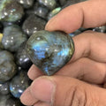 Wholesale Natural Labradorite Heart Shaped Crystal Blue Flash Labradorite Hearts for Home Decoration